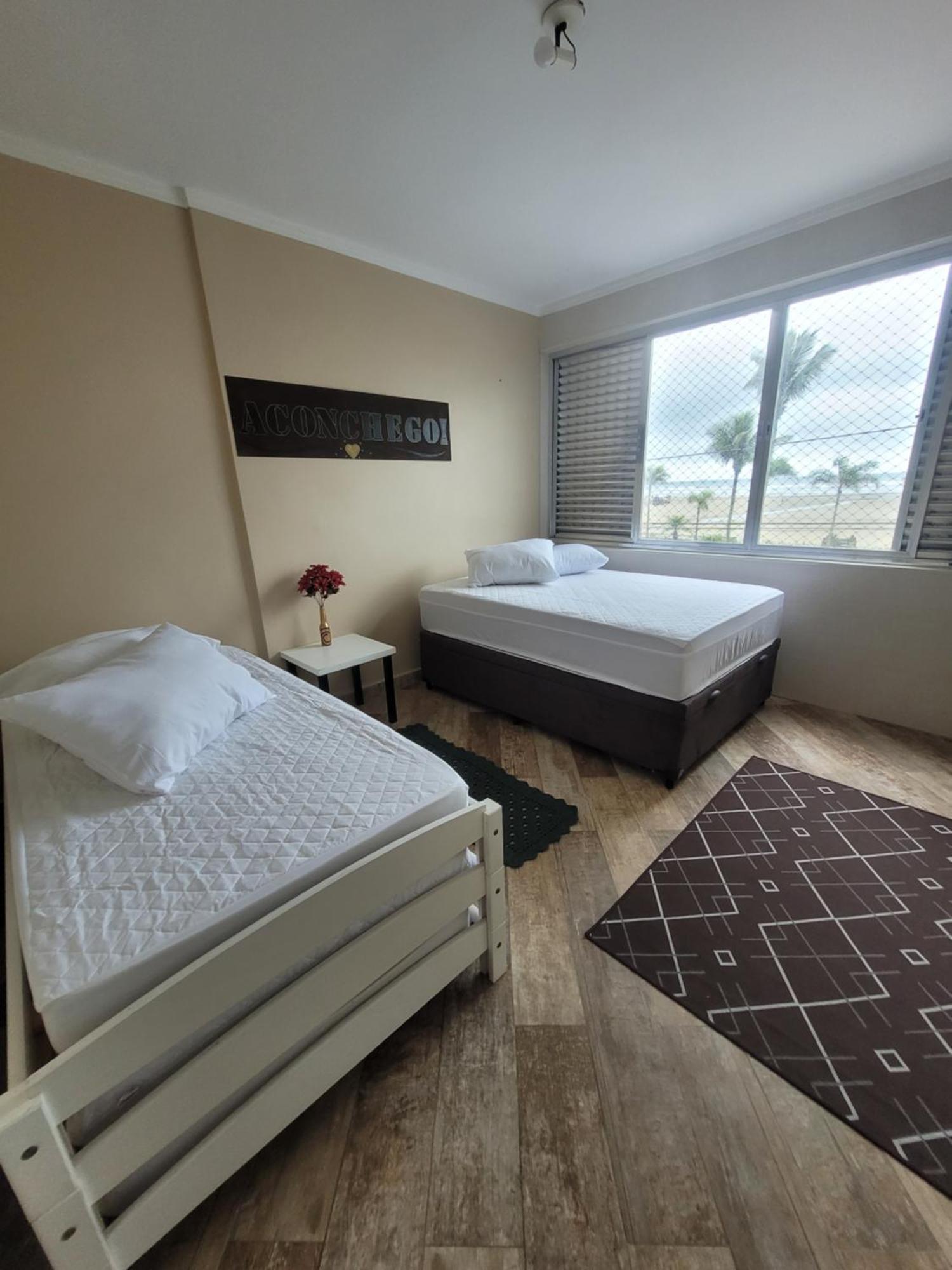 Apartamento Aconchego Frente Mar - Vila Guilhermina Praia Grande Sp - Cozinha Completa - Climatizador De Ar - Tv A Cabo - Wi-Fi Exterior photo
