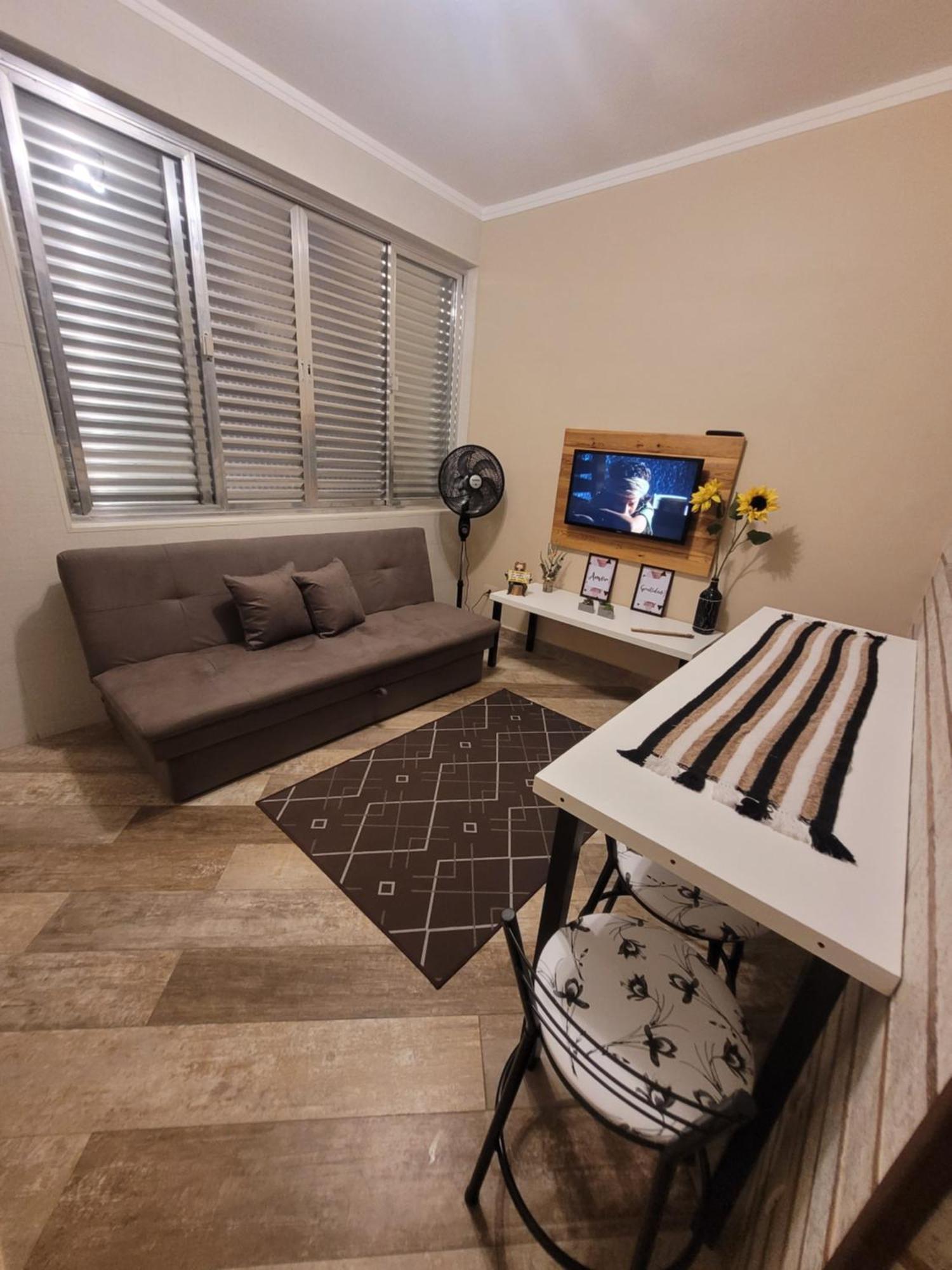 Apartamento Aconchego Frente Mar - Vila Guilhermina Praia Grande Sp - Cozinha Completa - Climatizador De Ar - Tv A Cabo - Wi-Fi Exterior photo