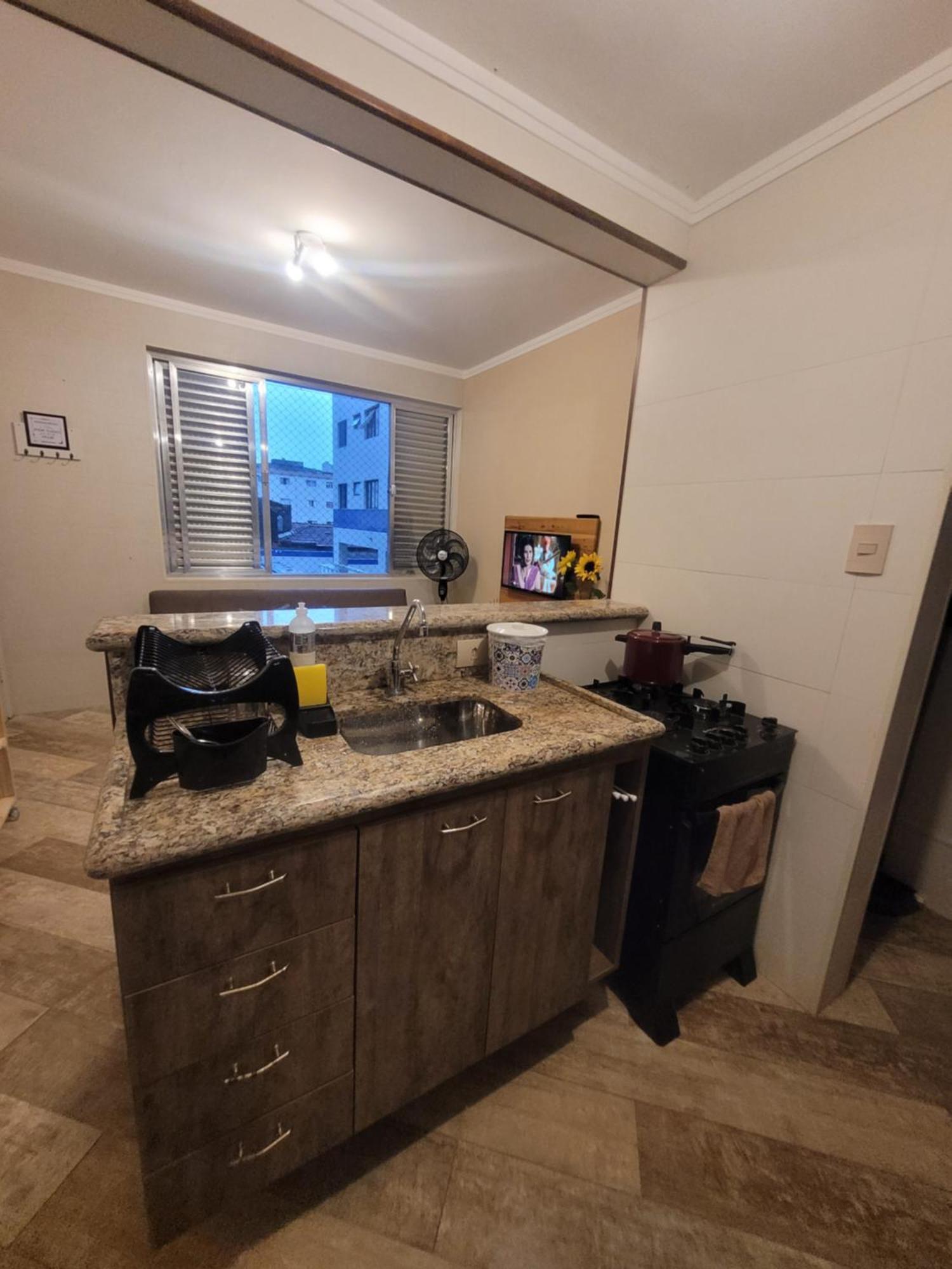 Apartamento Aconchego Frente Mar - Vila Guilhermina Praia Grande Sp - Cozinha Completa - Climatizador De Ar - Tv A Cabo - Wi-Fi Exterior photo