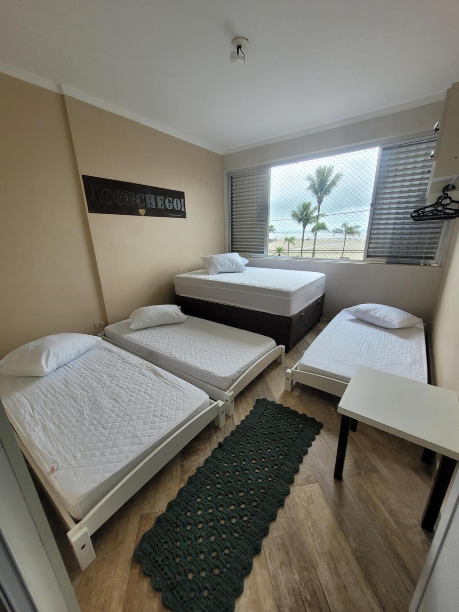 Apartamento Aconchego Frente Mar - Vila Guilhermina Praia Grande Sp - Cozinha Completa - Climatizador De Ar - Tv A Cabo - Wi-Fi Exterior photo